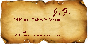 Jász Fabrícius névjegykártya